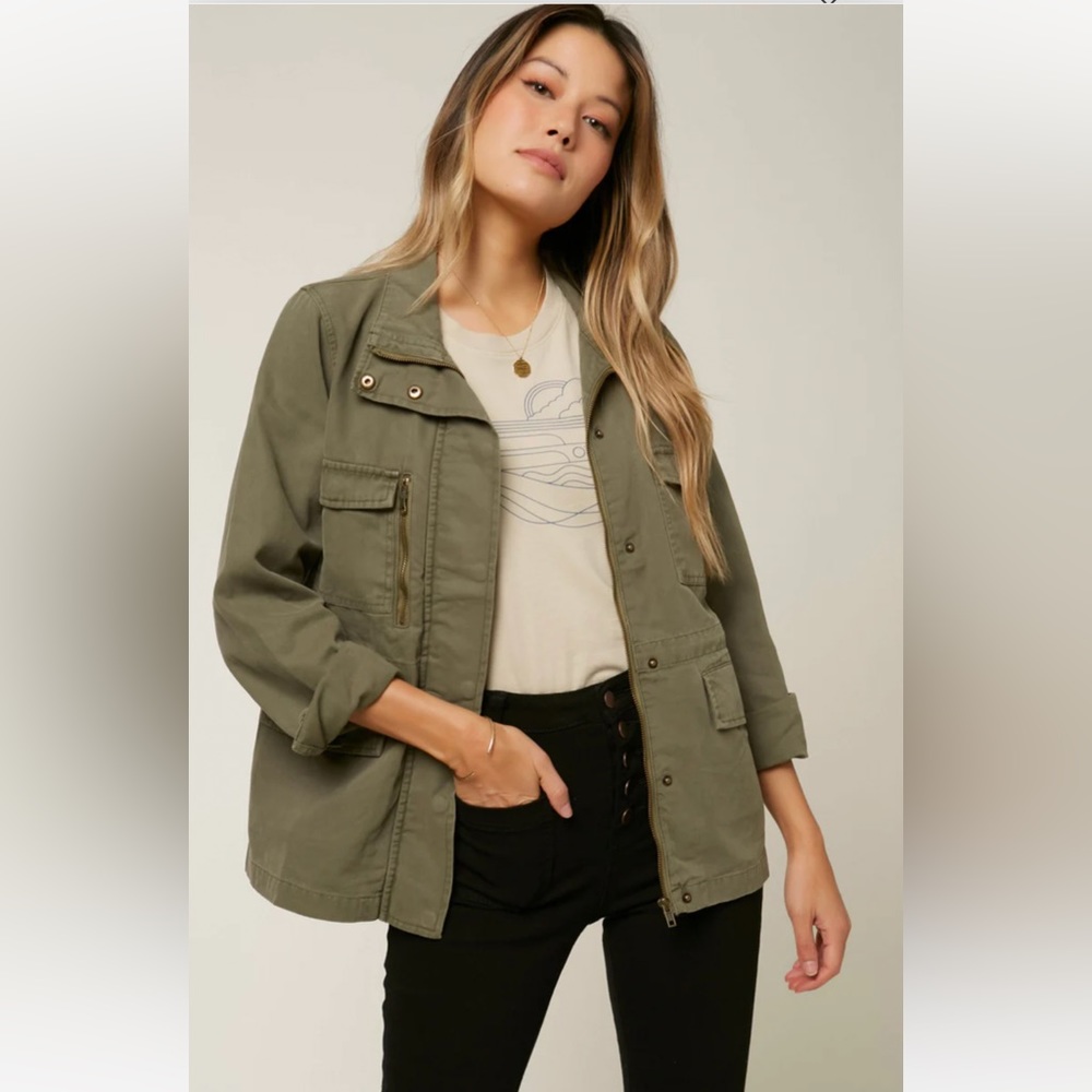 O’Neill California Military Green Jacket Canvas Size S